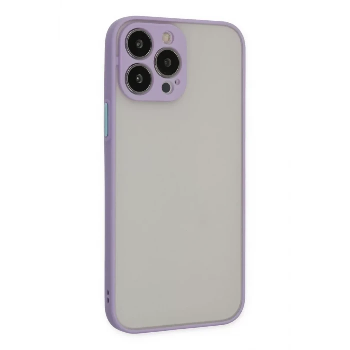 Newface Apple iPhone 15 Pro Max Kılıf Montreal Silikon Kapak - Mor