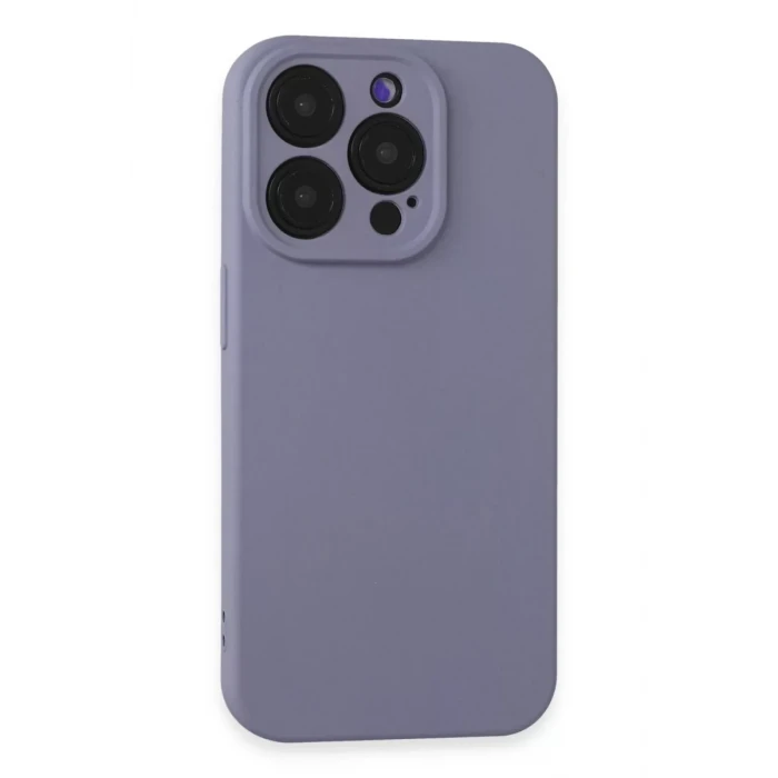 Newface Apple iPhone 15 Pro Max Kılıf Nano içi Kadife Silikon - Lila