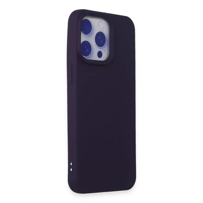 Newface Apple iPhone 15 Pro Max Kılıf Nano içi Kadife Silikon - Mor
