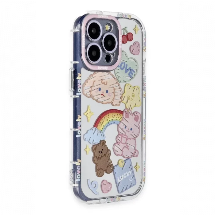 Newface Apple iPhone 15 Pro Max Kılıf Reflexion Desenli Kapak - Desen 4