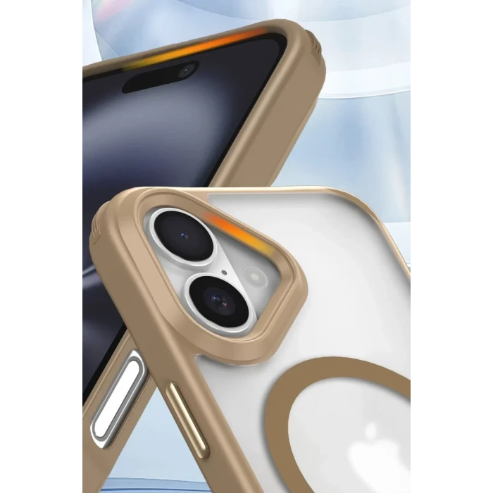 Newface Apple iPhone 16 Kılıf Enka Magsafe Silikon Kılıf - Şeffaf
