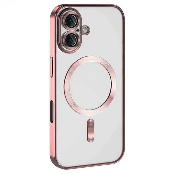 Newface Apple iPhone 16 Kılıf Kross Magneticsafe Kapak - Pembe