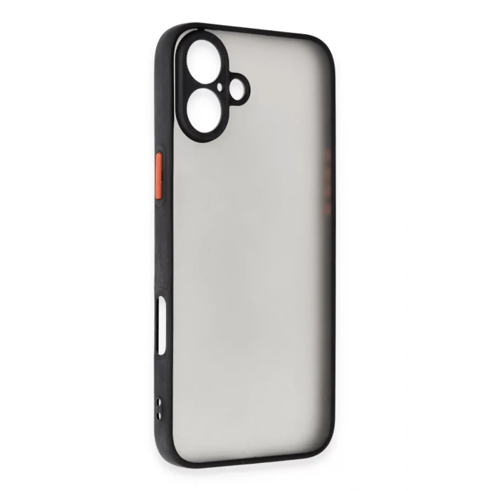 Newface Apple iPhone 16 Kılıf Montreal Silikon Kapak - Siyah