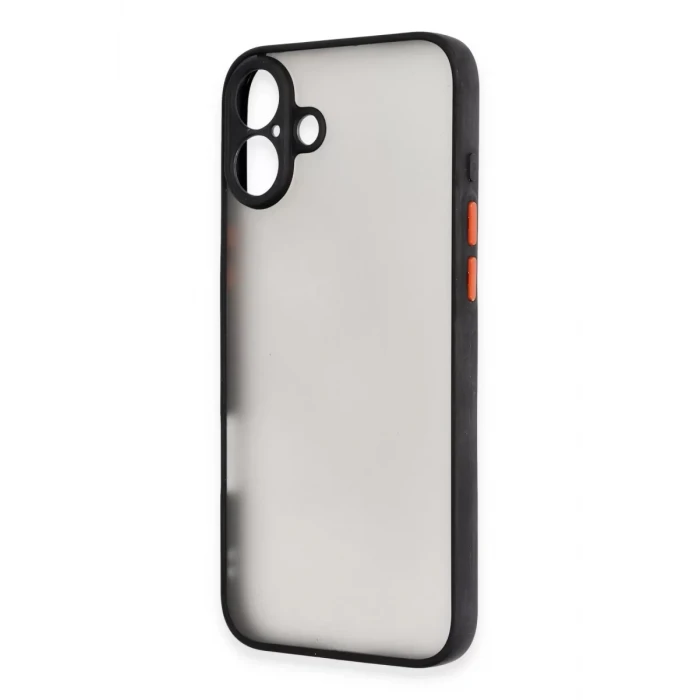 Newface Apple iPhone 16 Kılıf Montreal Silikon Kapak - Siyah