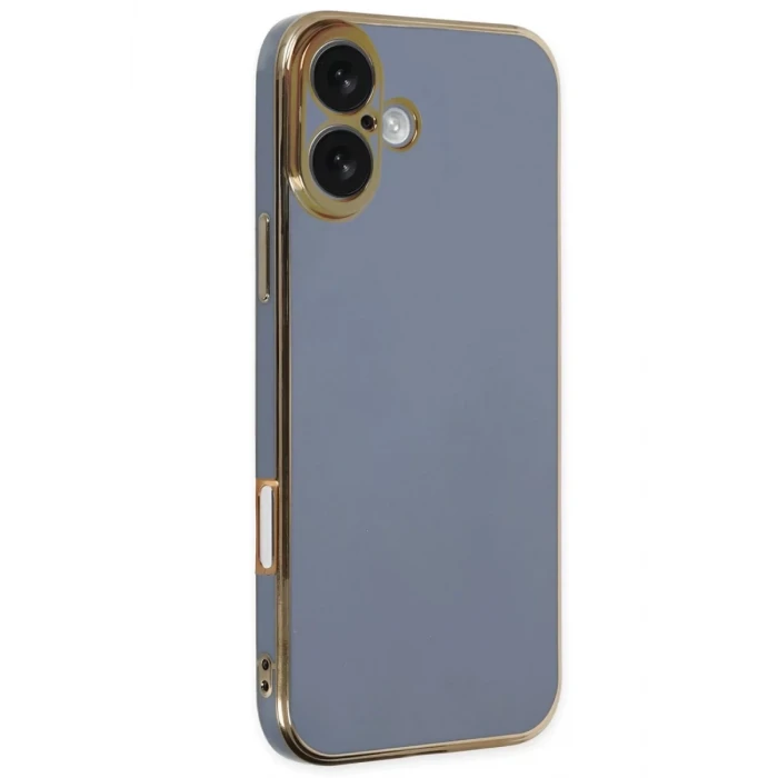 Newface Apple iPhone 16 Kılıf Volet Silikon - Mavi