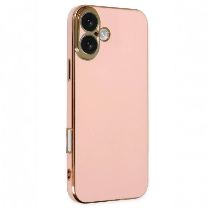 Newface Apple iPhone 16 Kılıf Volet Silikon - Pembe