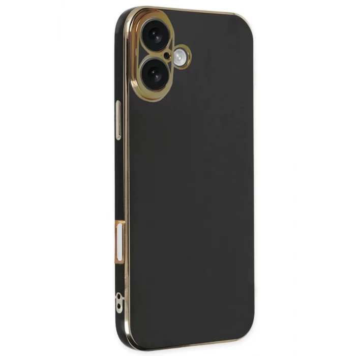 Newface Apple iPhone 16 Kılıf Volet Silikon - Siyah