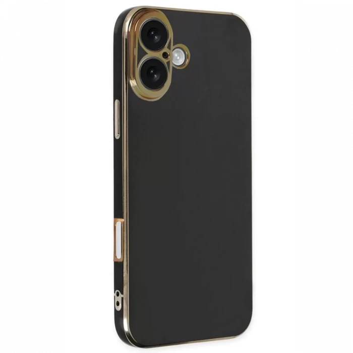 Newface Apple iPhone 16 Kılıf Volet Silikon - Siyah