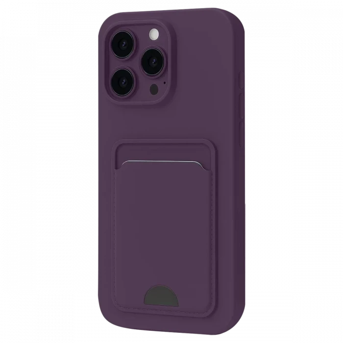 Newface Apple iPhone 16 Plus Kılıf Kelvin Kartvizitli Silikon - Derin Mor