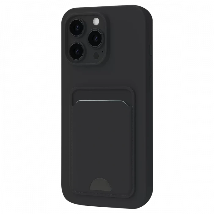 Newface Apple iPhone 16 Plus Kılıf Kelvin Kartvizitli Silikon - Siyah