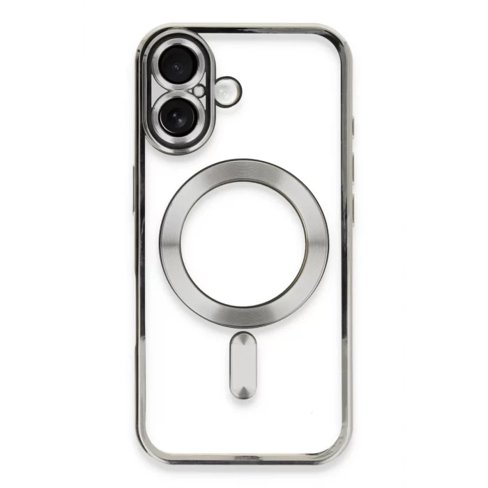 Newface Apple iPhone 16 Plus Kılıf Kross Magneticsafe Kapak - Gümüş