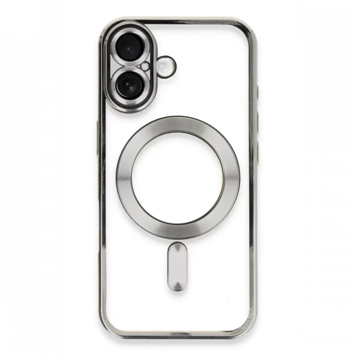 Newface Apple iPhone 16 Plus Kılıf Kross Magneticsafe Kapak - Gümüş