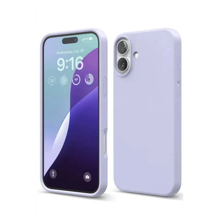 Newface Apple iPhone 16 Plus Kılıf Nano içi Kadife Silikon - Lila
