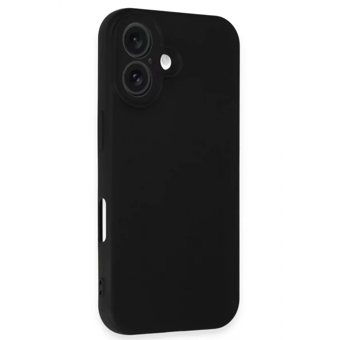 Newface Apple iPhone 16 Plus Kılıf Nano içi Kadife Silikon - Siyah