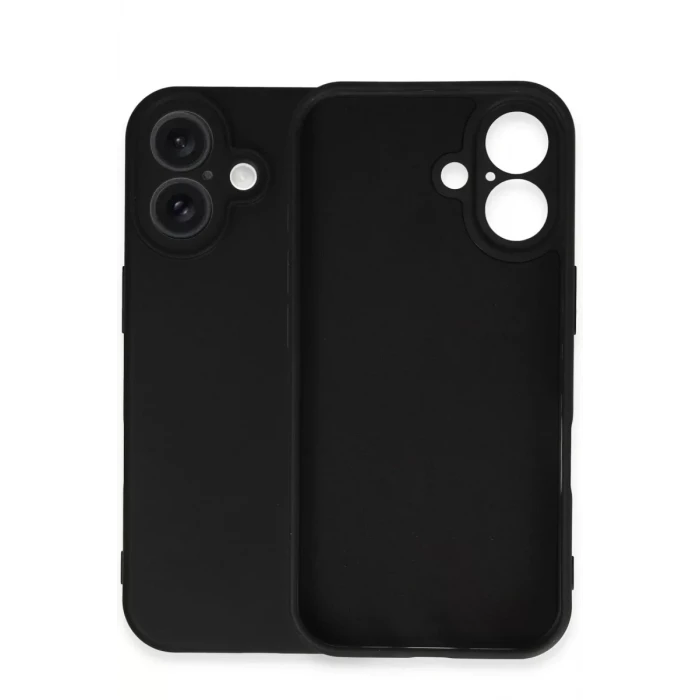 Newface Apple iPhone 16 Plus Kılıf Nano içi Kadife Silikon - Siyah