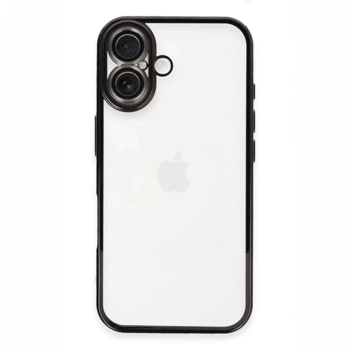 Newface Apple iPhone 16 Plus Kılıf Razer Lensli Silikon - Siyah