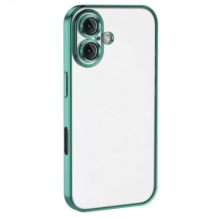 Newface Apple iPhone 16 Plus Kılıf Razer Lensli Silikon - Turkuaz