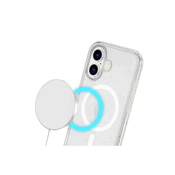 Newface Apple iPhone 16 Plus Kılıf Star Magsafe Kapak - Turuncu