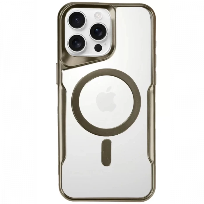 Newface Apple iPhone 16 Pro Kılıf Boyi Magsafe Silikon Kapak - Desert