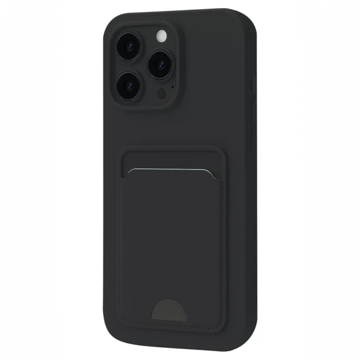 Newface Apple iPhone 16 Pro Kılıf Kelvin Kartvizitli Silikon - Siyah