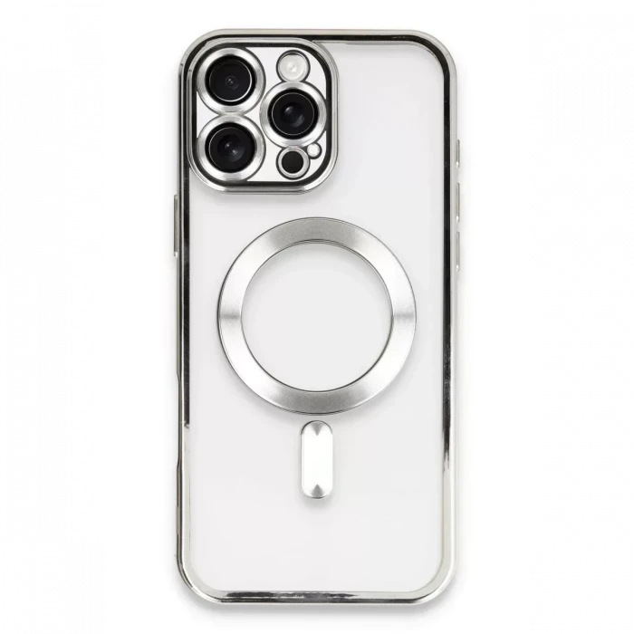 Newface Apple iPhone 16 Pro Kılıf Kross Magneticsafe Kapak - Gümüş