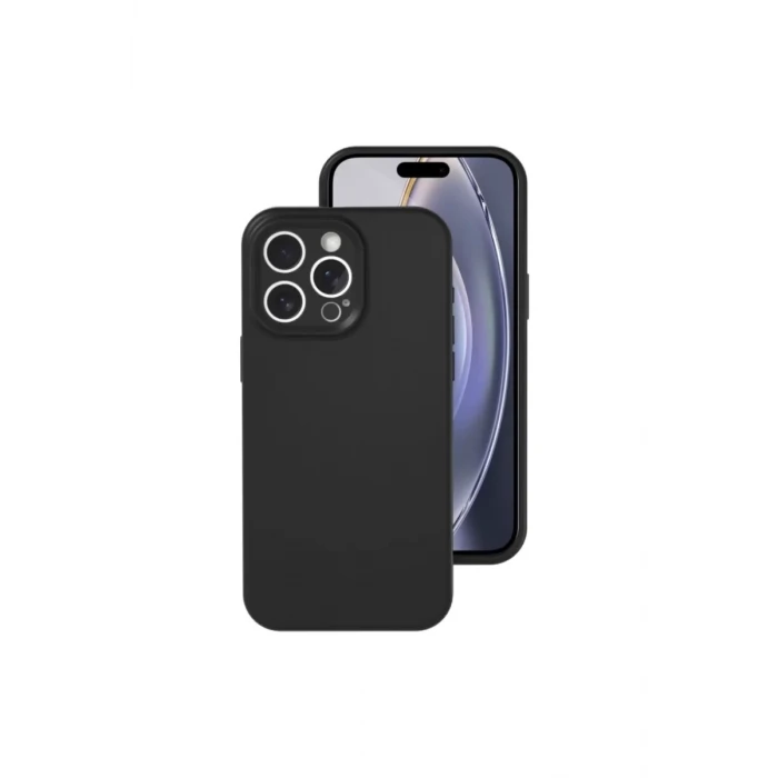 Newface Apple iPhone 16 Pro Kılıf Nano içi Kadife Silikon - Siyah