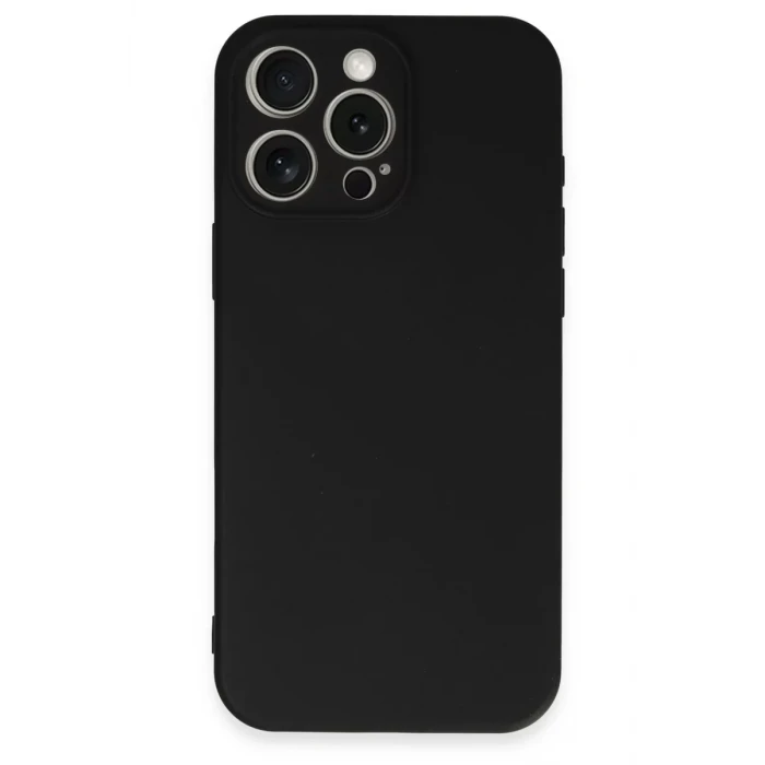 Newface Apple iPhone 16 Pro Kılıf Nano içi Kadife Silikon - Siyah