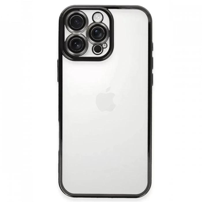 Newface Apple iPhone 16 Pro Kılıf Razer Lensli Silikon - Siyah