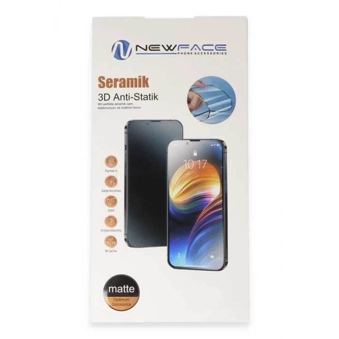 Newface Apple iPhone 16 Pro Max 3D Antistatik Mat Seramik Nano Ekran Koruyucu