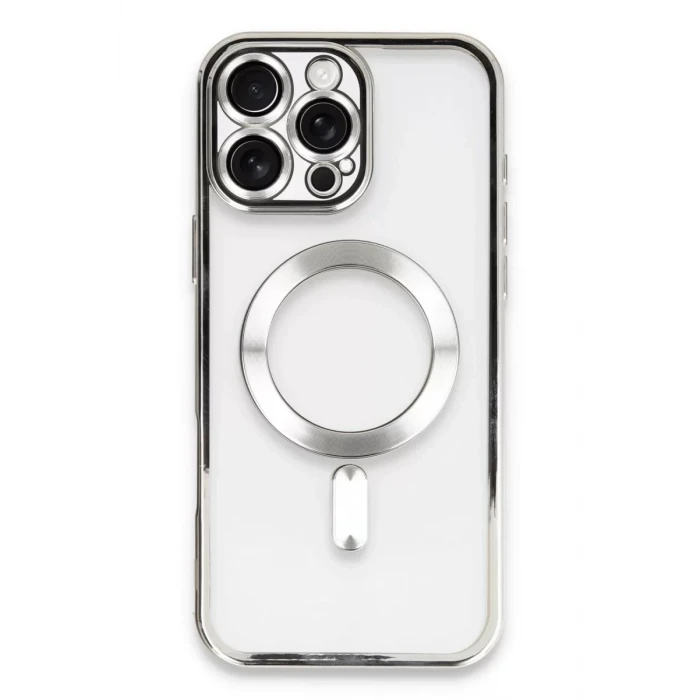 Newface Apple iPhone 16 Pro Max Kılıf Kross Magneticsafe Kapak - Gümüş