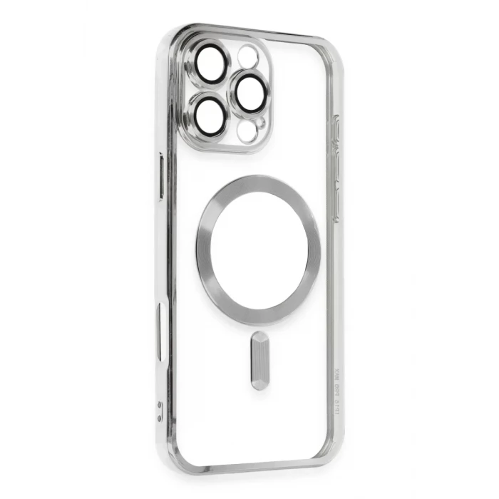 Newface Apple iPhone 16 Pro Max Kılıf Kross Magneticsafe Kapak - Gümüş