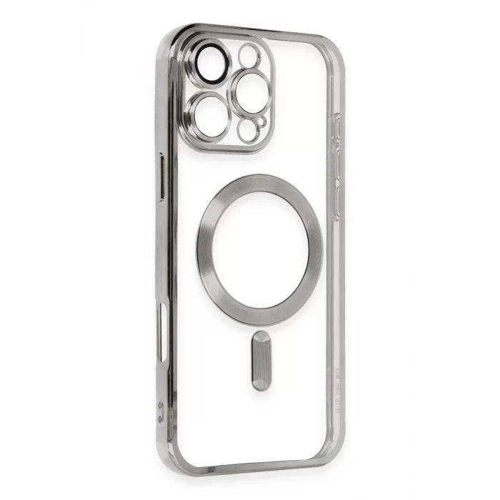 Newface Apple iPhone 16 Pro Max Kılıf Kross Magneticsafe Kapak - Titan Gri