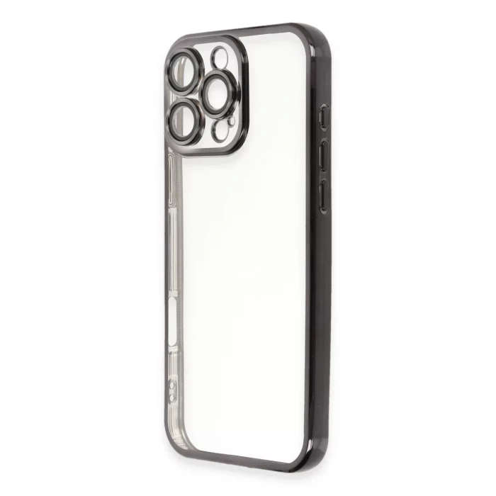 Newface Apple iPhone 16 Pro Max Kılıf Razer Lensli Silikon - Siyah