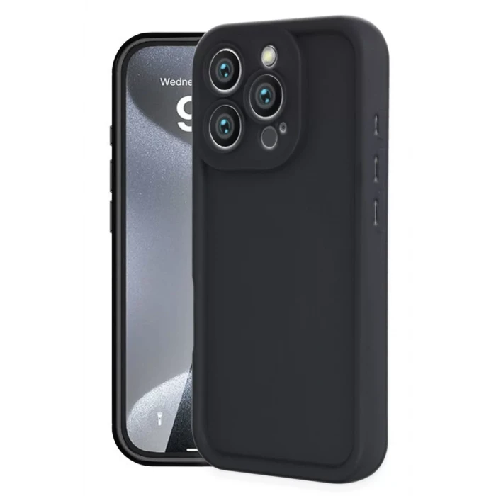 Newface Apple iPhone 16 Pro Max Kılıf Viera Silikon - Siyah