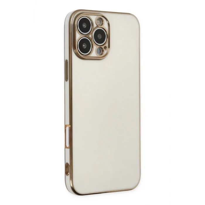 Newface Apple iPhone 16 Pro Max Kılıf Volet Silikon - Beyaz