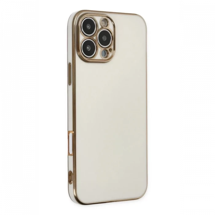 Newface Apple iPhone 16 Pro Max Kılıf Volet Silikon - Beyaz