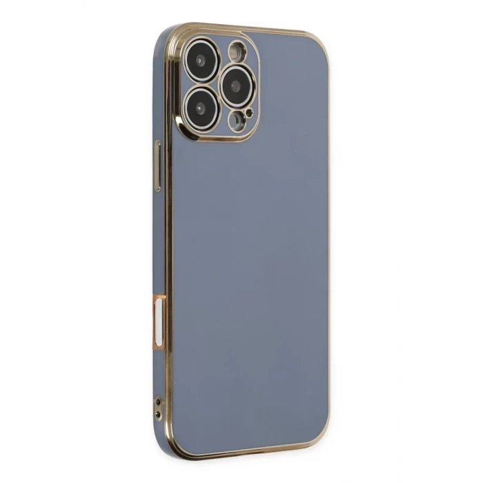 Newface Apple iPhone 16 Pro Max Kılıf Volet Silikon - Mavi