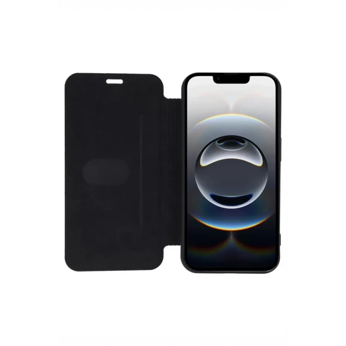 Newface Apple iPhone 16E Kılıf Flip Cover - Siyah