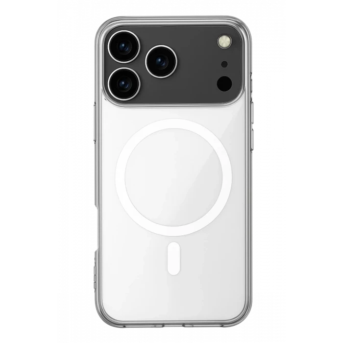 Newface Apple iPhone 17 Pro Max Kılıf Magneticsafe Şeffaf Silikon - Şeffaf