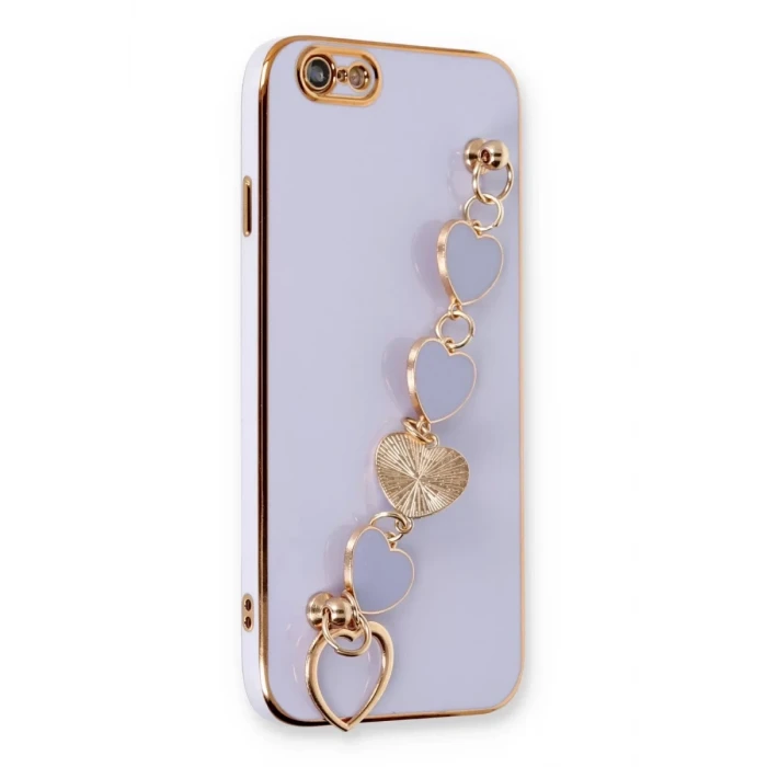 Newface Apple iPhone 6 Kılıf Esila Silikon - Lila