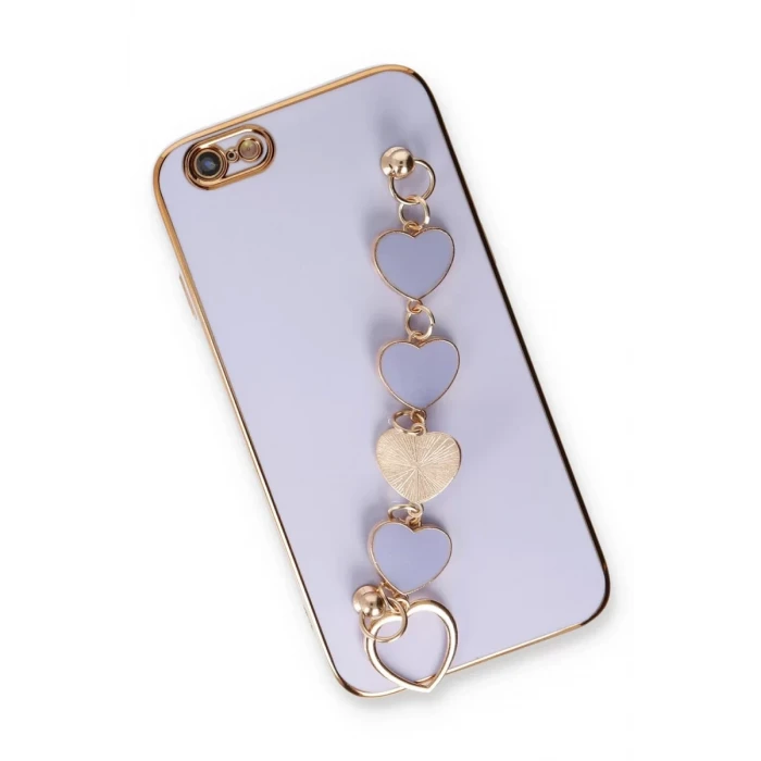 Newface Apple iPhone 6 Kılıf Esila Silikon - Lila