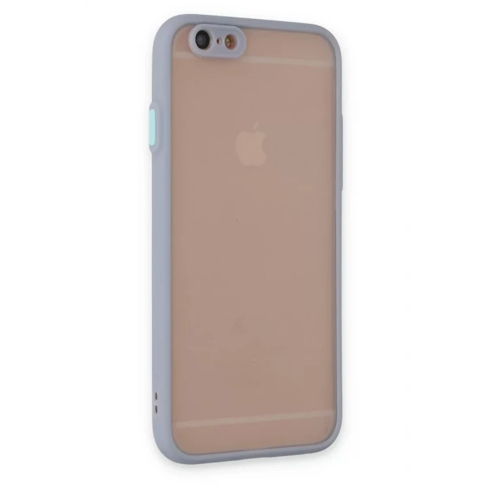 Newface Apple iPhone 6 Kılıf Montreal Silikon Kapak - Gri