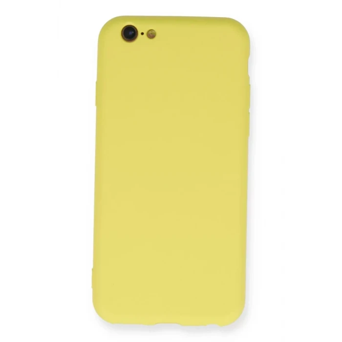 Newface Apple iPhone 6 Kılıf Nano içi Kadife Silikon - Sarı