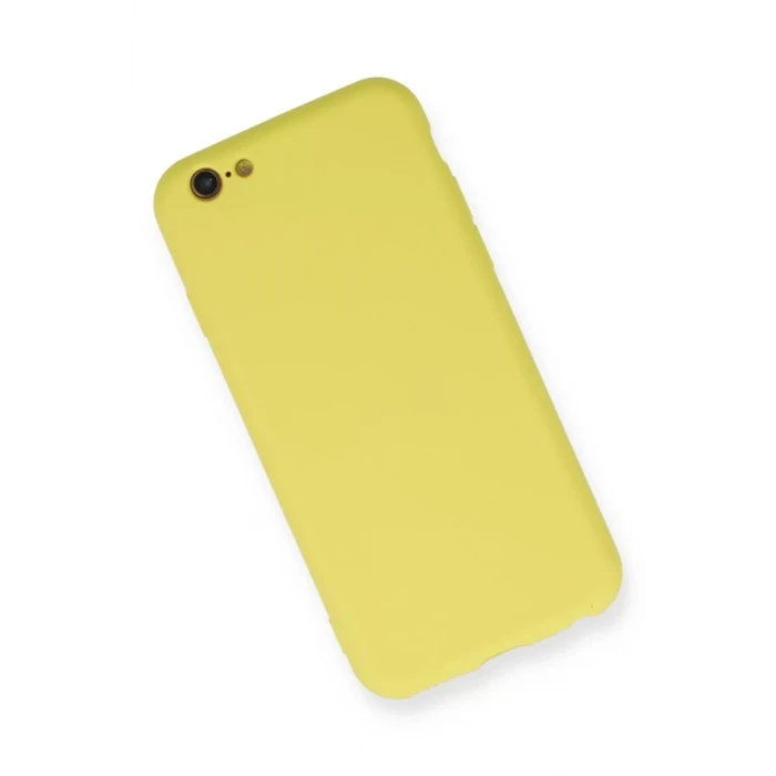 Newface Apple iPhone 6 Kılıf Nano içi Kadife Silikon - Sarı