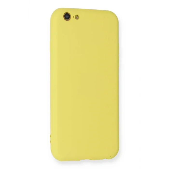 Newface Apple iPhone 6 Kılıf Nano içi Kadife Silikon - Sarı
