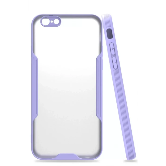 Newface Apple iPhone 6 Kılıf Platin Silikon - Lila
