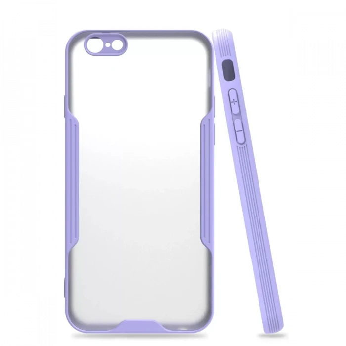 Newface Apple iPhone 6 Kılıf Platin Silikon - Lila