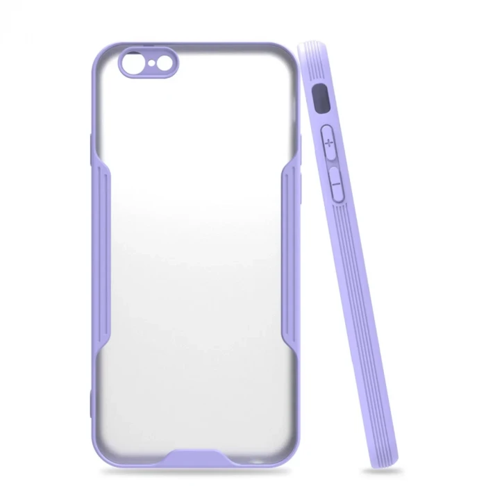 Newface Apple iPhone 6 Kılıf Platin Silikon - Lila