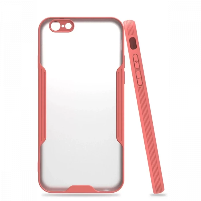 Newface Apple iPhone 6 Kılıf Platin Silikon - Pembe