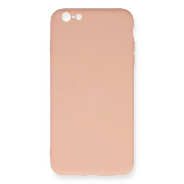 Newface Apple iPhone 6 Plus Kılıf Nano içi Kadife Silikon - Pudra